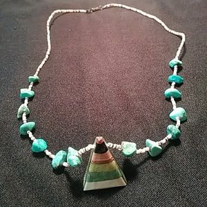 Turquoise and mixed stones necklace